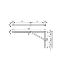 Lotto di 4 Staffe Pieghevole per Mensola L 300 Verniciato Bianco Acciaio Emuca