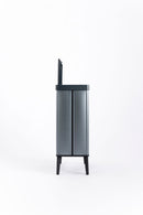 Pattumiera Alta 54L Keter Verto High 43,5x26,5x68,7 cm in Plastica Blu Perla      