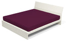 Lenzuolo Sotto con Angoli ed Elastico Tinta Unita Prugna
