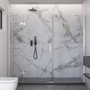 Porta Parete Doccia 1 Anta Battente in Cristallo Trasparente 8mm H195 Bonussi Leonie Varie Misure