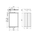 Kit Cassetto Portascarpe e Telaio per Armadio 800 mm in Alluminio e Plastica Emuca Grigio Pietra