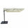 Parasol de jardin en aluminium déporté Saturno 3x4m avec toile écru