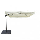 Ombrellone da Giardino Saturno Decentrato 3x3 m in Alluminio Azzurro Telo Ecru