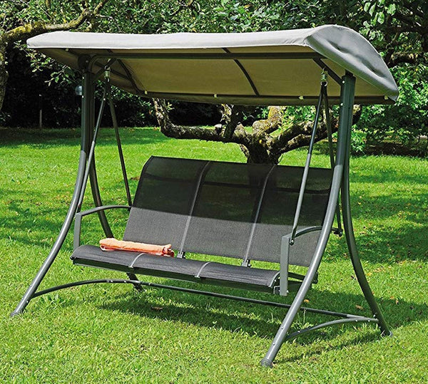 acquista Vorghini Swing Balançoire de jardin anthracite et fer gris 3 places