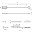 Applique Led Kuma Quadrato Braccio Flessibile Sensore Touch Luce Bianca Plastica Bianco Emuca