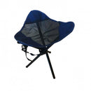 Sgabello Fisher 31x31x43 h cm in Acciaio e Oxford Blu