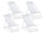 Lot de 4 transats pliants Taylor White Taylor White