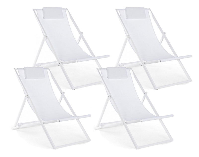 Set 4 Sdraio Pieghevoli Taylor Bianco Taylor Bianco 