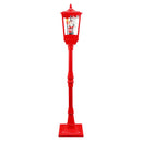 Lampione Rosso di Natale H180 cm Decorazione con Musica e Mini Lucciole