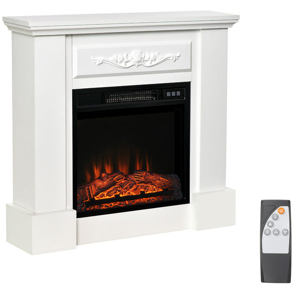Camino Elettrico da Terra 1800W con Effetto Fiamma Telecomando e Timer Bianco prezzo