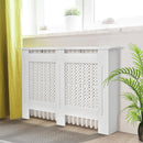 Copritermosifone in Legno a Griglia Bianco 111.5x82x19 cm 