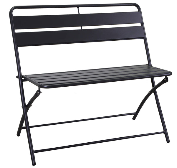 Banc de jardin pliant 94x51x86 cm en fer anthracite online