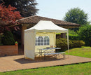 Gazebo Pieghevole da Giardino in Ferro e Alluminio 3x2m Vorghini Limber Bianco