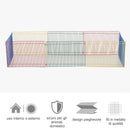 Recinto Recinzione per Animali Domestici 8pz 69x69x23 cm in Metallo Multicolor