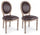 Lot de 2 chaises 48x46x96h cm Mathilde Dark