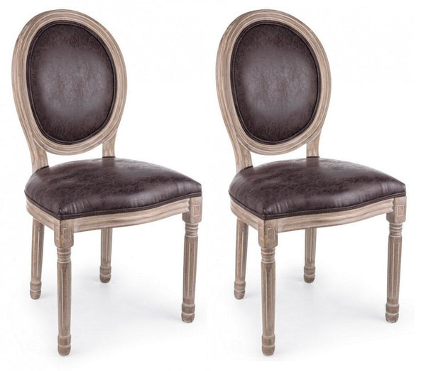 acquista Lot de 2 chaises 48x46x96h cm Mathilde Dark
