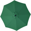 Telo di Ricambio per Ombrellone Rettangolare da 3 m a 8 Stecche Poliestere Anti UV 50+ Verde   