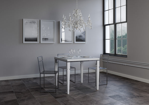 prezzo Tavolo Allungabile 90x90x180x78-80 cm Impero Libra Bianco Frassino