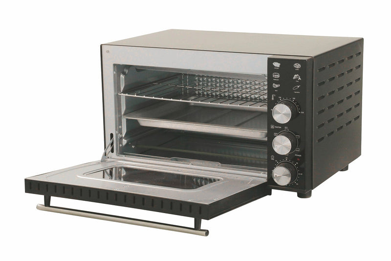Forno Elettrico Ventilato 38 Litri 1800W con Vetro Kooper Great Stone Nero