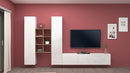 Parete Attrezzata Soggiorno 320x30x180 cm Maruska n°21 Bianco Lucido