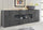 Buffet Meuble de Salon 2 Portes 4 Tiroirs 1 Niche en Mélamine 241x42x84cm TFT Checkers Anthracite