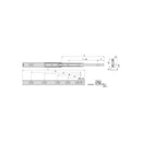 Guide a Sfere per Cassetti con Estrazione Totale con Squadra H45 mm L600 Bianco Acciaio Emuca
