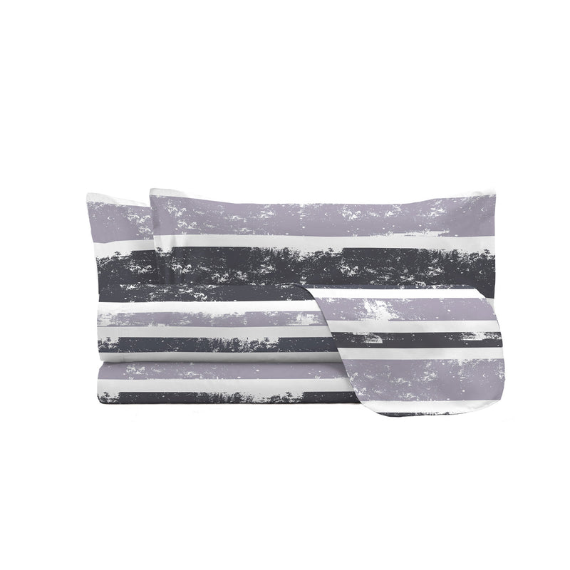 Set Lenzuola con Stampa Sopra Sotto e Federe Linea River Oka Varie Misure