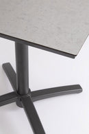 Tavolo da Bar da Giardino 70x70x74h cm in Alluminio e HPL Claret Antracite Light 