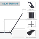 Supporto Struttura Portante per Amaca Regolabile Max 150 Kg Nero 308-380x108x120 cm 