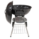 Barbecue a Carbone Carbonella 50x44,5x69 cm con Coperchio e Ruote Struttura in Acciaio Nero      