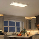 Set 2 Plafoniere LED Sottili e Minimal 60x30x3,7 cm con Colore Regolabile in Acciaio e Plastica Bianco      