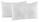 Paire de taies d'oreiller 52x82 cm en microfibre uni blanc