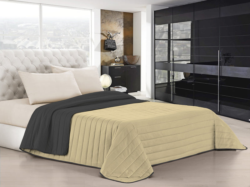 Trapuntino Doubleface 100gr Panna\/Grigio Scuro Varie Misure