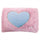 Sac à eau chaude électrique rechargeable en forme de cœur en peluche rose