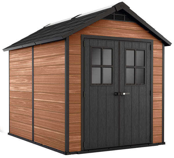 prezzo Abri de jardin pour outils 228x252x287 cm en résine Keter Newton 759 Marron