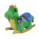 Dondolo Draghetto in Peluche e Legno per Bambini