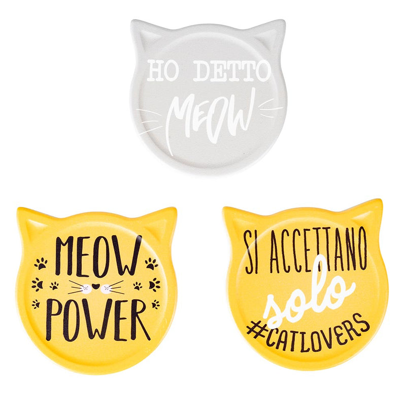 Set 3 Sottobicchieri 10x10x1 cm  in Ceramica VdE Tivoli 1996 Cat