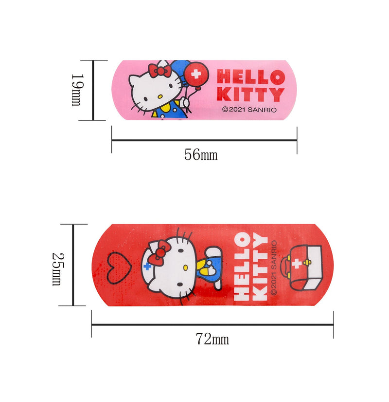 Set 12 Box Hello Kitty per Bambini con 24 Cerotti Ciascuno 2 Misure in Metallo