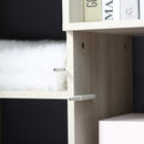 Libreria Moderna 80x40x120 cm 2 Ante 1 Ripiano Grigio Scuro