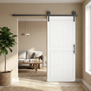 Porta Scorrevole 81,3x3,5x213,4 cm Porta da Interno in Stile Industriale in MDF e Legno Bianco      
