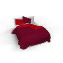 Copripiumino con Sacco e Federe Doubleface Rosso\/Bordeaux