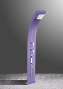 Doccia Solare da Esterno Giardino 40L Miscelatore e Doccetta Mobile Arkema Dada Fascia Inox Viola