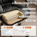 Sedia da Ufficio Ergonomica Girevole 66x72x112-122 cm con Dondolo in Pelle PU Nero      