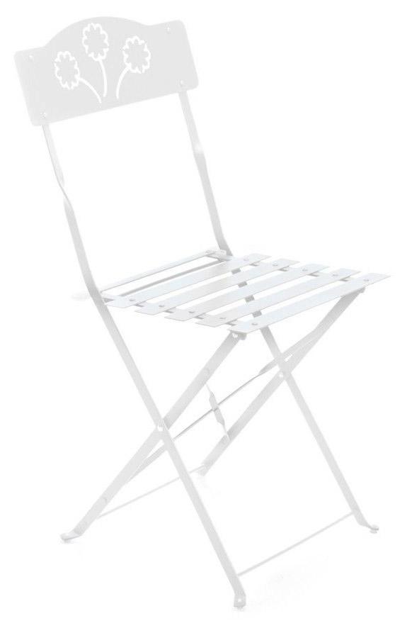 sconto Lot de 2 Chaises de Jardin Pliantes 42x48x83 cm en Fer Blanc Bistrò