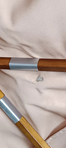 Ombrellone da Giardino 2x3 m Palo Ø38 mm in Legno Bauer Island Ecrù Seconda Scelta