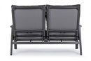 Divano 2 Posti 152x81x98h cm Recl con Cuscini Kledi Antracite