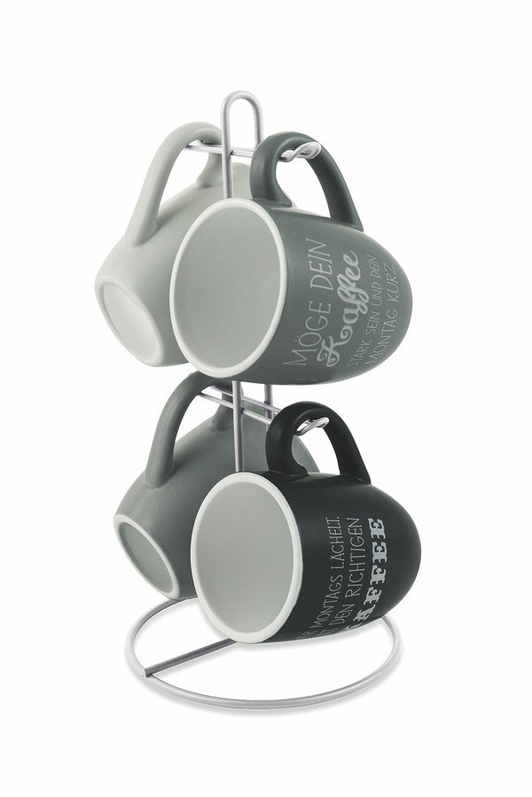 prezzo Set de 4 Coupes Allemandes en Dolomite avec Support Métallique VdE Tivoli 1996