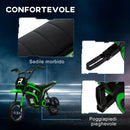 Moto Elettrica per Bambini con Acceleratore Manuale 2 Velocità 8-16km/h Verde  