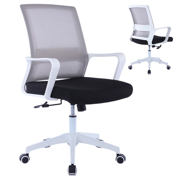 acquista Sedia Operativa da Ufficio 45x51x94/100h cm Ergonomica con Supporto Lombare Bianca