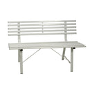 Panchina da Giardino in Metallo 150x57x44/76cm Krew Bianca